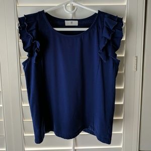 Ruffled purple t-shirt